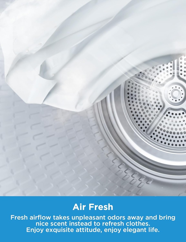 Midea Front Load Condenser Dryer 8 kg, Wifi Connection, MD200C80W/W-GCC, White