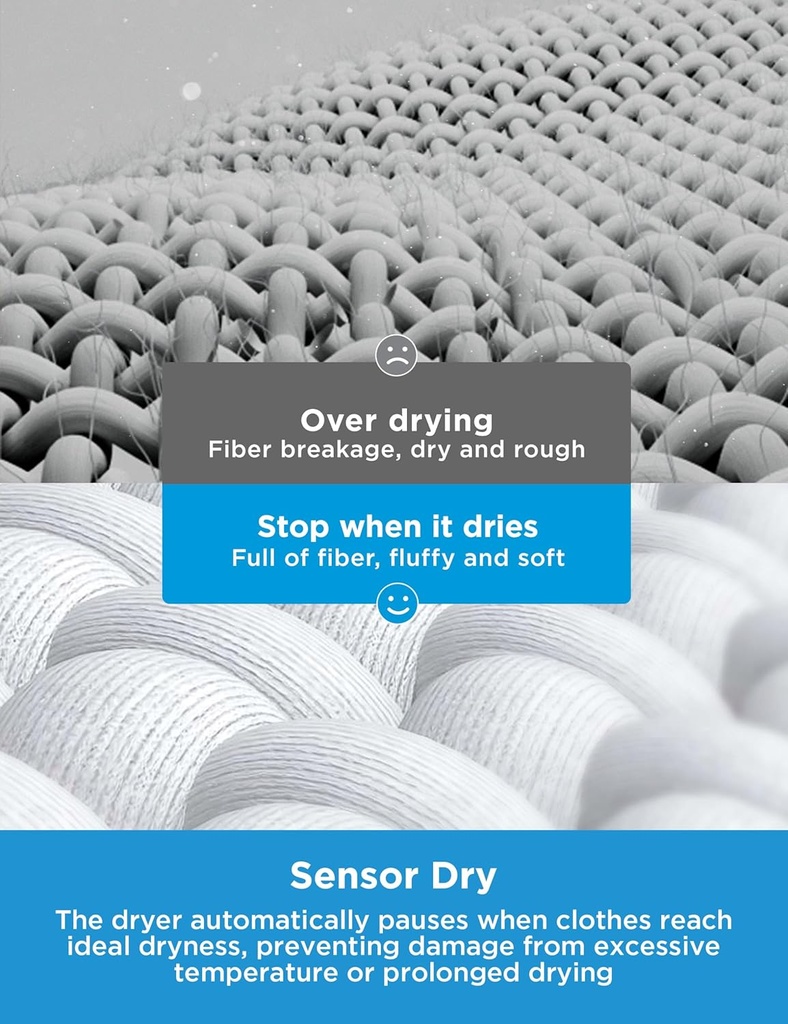 Midea Front Load Condenser Dryer 8 kg, Wifi Connection, MD200C80W/W-GCC, White