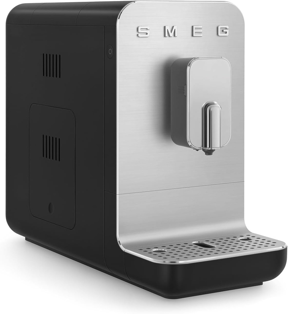 Smeg Retro Black Espresso Coffee Machine – Integrated Milk BCC13BLMUK