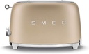Smeg TSF01CHM 50's Retro Style 2 Slice Toaster – Matte Champaigne