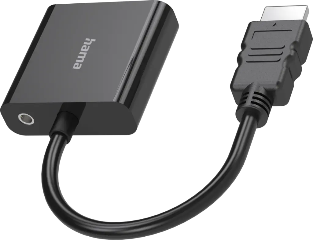 Hama Video Adapter, HDMI™ Plug - VGA Socket, Audio Socket, Full-HD 1080p - 00200343