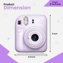 FUJIFILM Instax Mini 12 Holiday Bundle 2025 - Lilac Purple 