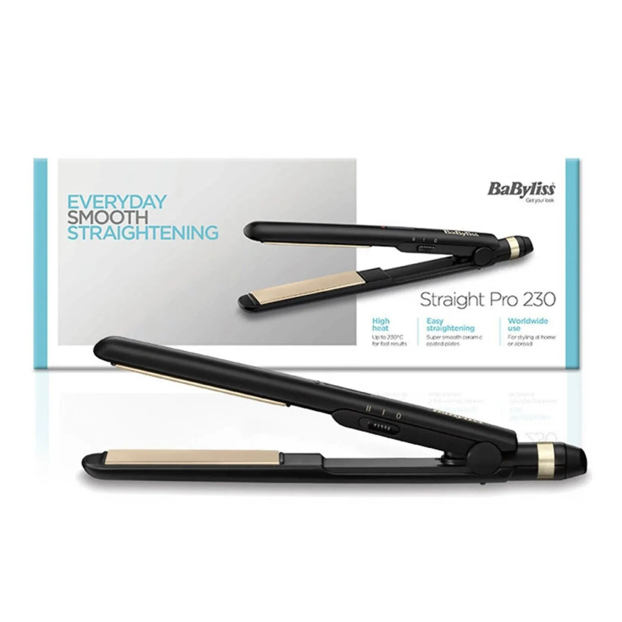 Babyliss Pro Straight 230 Hair Straightener Tourmaline-Ceramic Plates 2089U