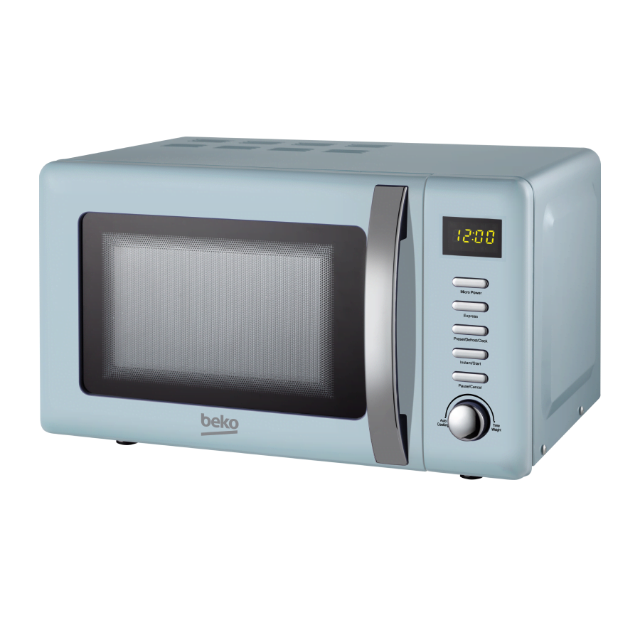 Beko Retro Compact Microwave Oven Mint Cream- MOC20200M