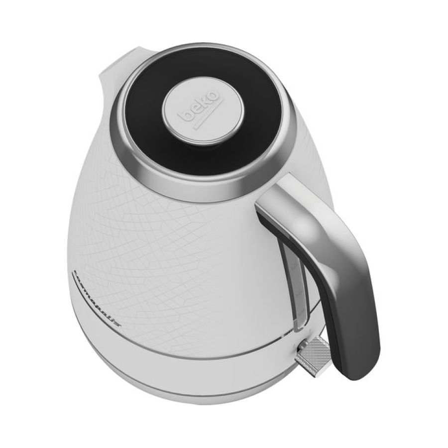 Beko Cosmopolis Dome Kettle Retro White Chrome Design 1.7L WKM8307CR