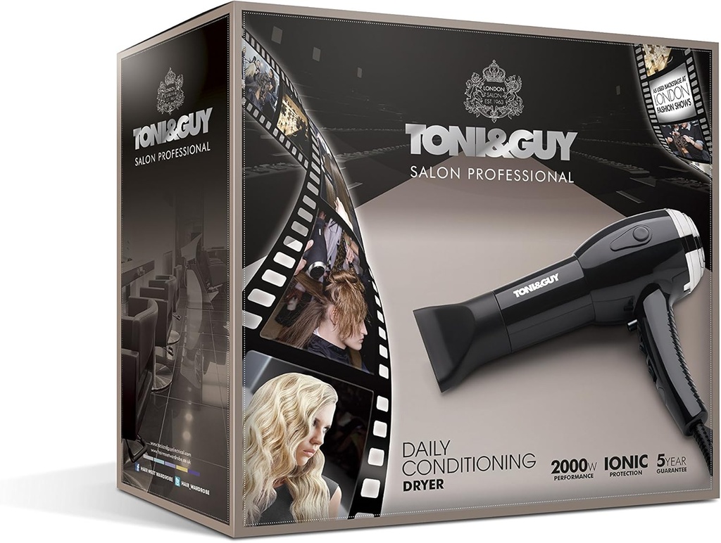 Toni & Guy TGDR5371UKDaily Conditioning Hair Dryer, 2000 W