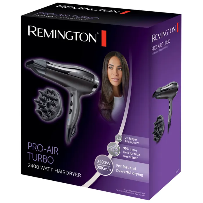 Remington D5220 Pro Air Turbo Hair Dryer 2400W Black