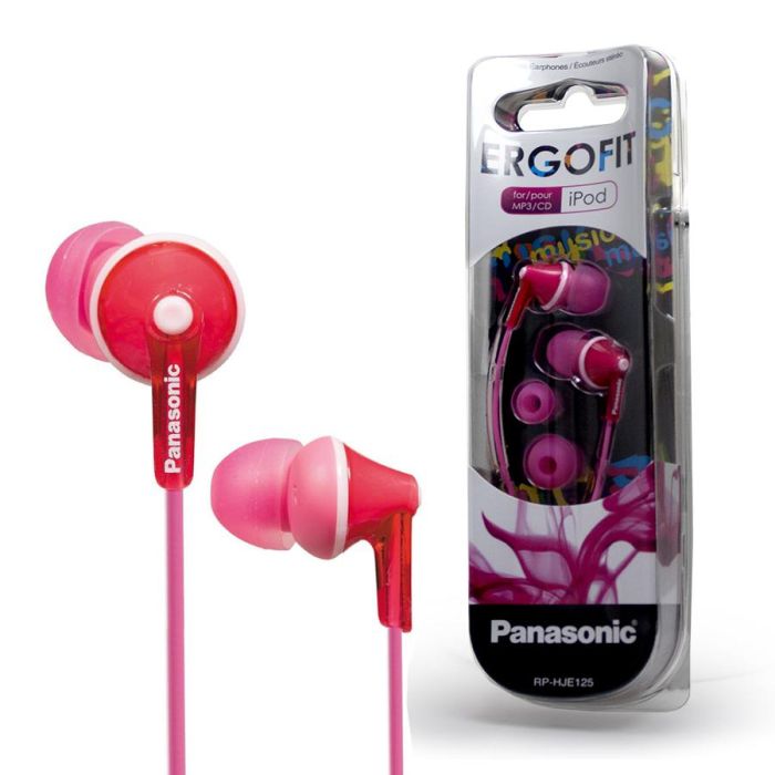 Panasonic In-Ear Earphones Headphones for iPod iPhone CD MP3 – Pink, RP-HJE270EP
