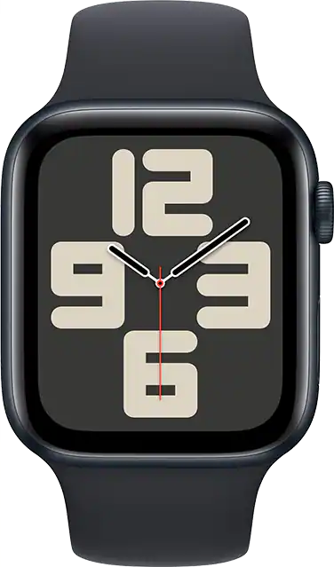 Apple Watch SE 2nd Generation  GPS+Cellular 44mm Aluminum Case with Midnight Sport Band -Midnight - MXG23