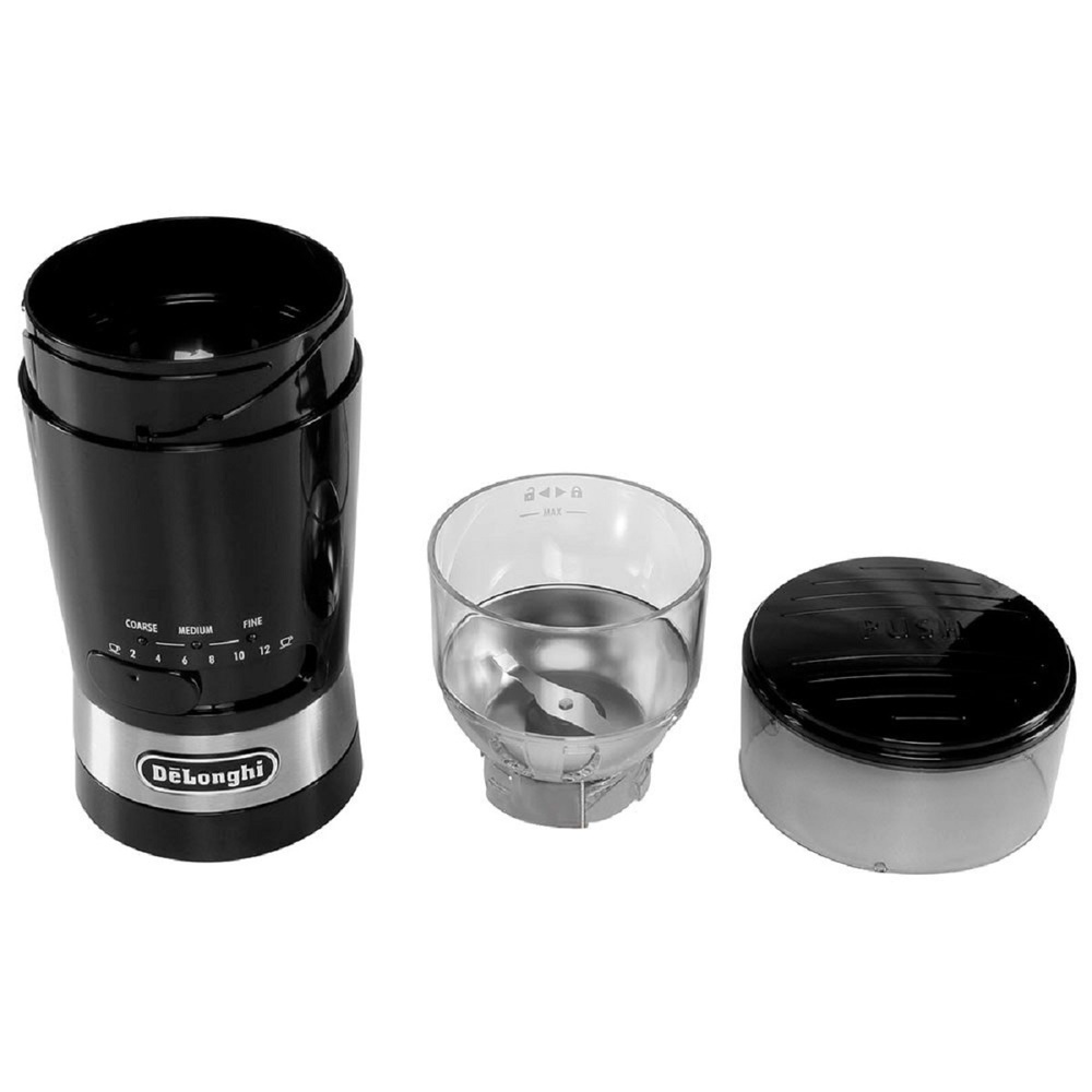 DeLonghi KG210 Electric Coffee Grinder Stainless Steel Blade 170W Black