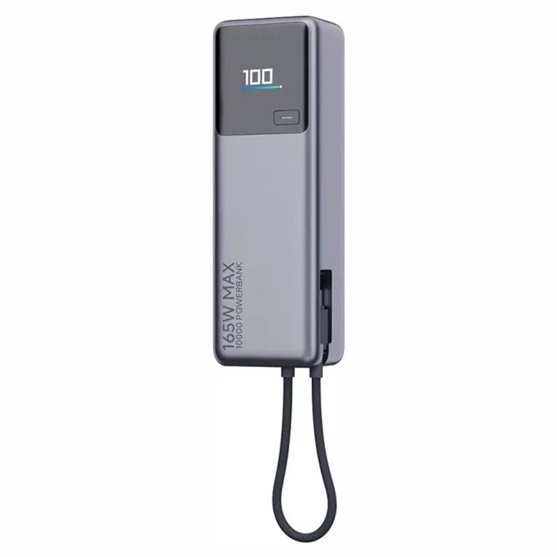 Xiaomi 165W Power Bank with Integrated USB-C Cable 10000mAh - Grey 