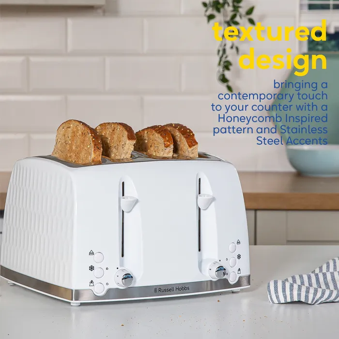 Russell Hobbs 26070 Honeycomb Collection 4 Slice Toaster