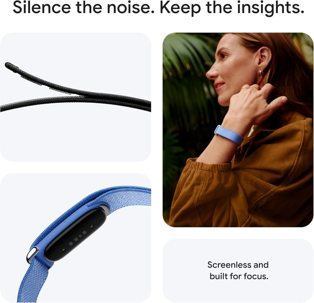 Google Fitbit Air - Screenless Fitness and Health Tracker - Personalized AI-Powered Coaching - Berry