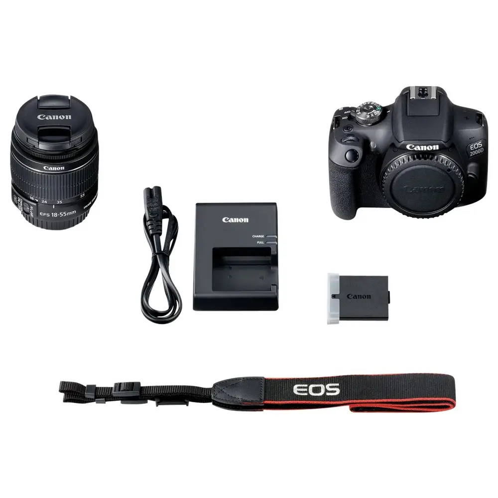 Canon EOS 2000D 24.1MP DSLR Camera Kit w. 18-55mm Lens