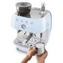 Smeg EGF03PBEU 50's Style Manual Espresso Coffee Machine With Built-in Grinder Pastel Blue