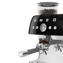 Smeg EGF03BLEU 50's Style Manual Espresso Coffee Machine With Built-in Grinder Black