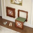 Wall-mounted shoe stool AM02 Rubber wood+ second layer of cowhide