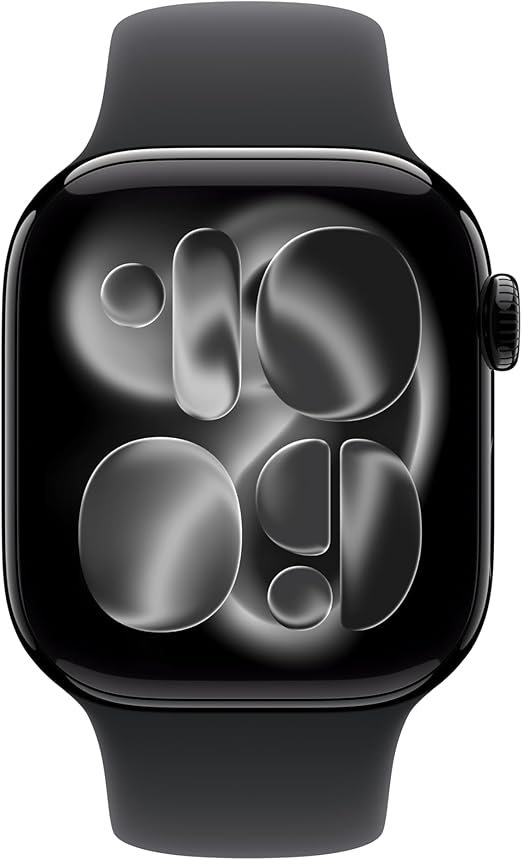 Apple Watch Series 11 GPS 46mm Jet Black Aluminium Black Sport Band M/L MEUX4