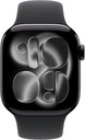Apple Watch Series 11 GPS 46mm Jet Black Aluminium Black Sport Band M/L MEUX4