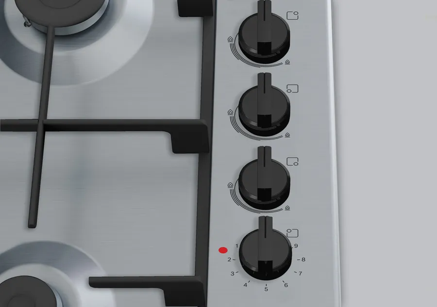 Bosch Serie 2 PBY6C5B62O Hob Stainless steel Built-in 58 cm Combi 4 zone