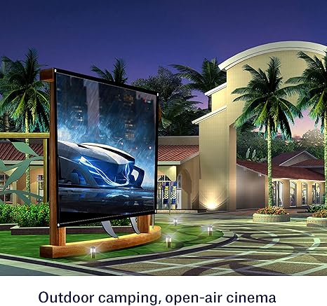 Chestnuter 72" Portable Foldable White Projector Curtain Projection Screen