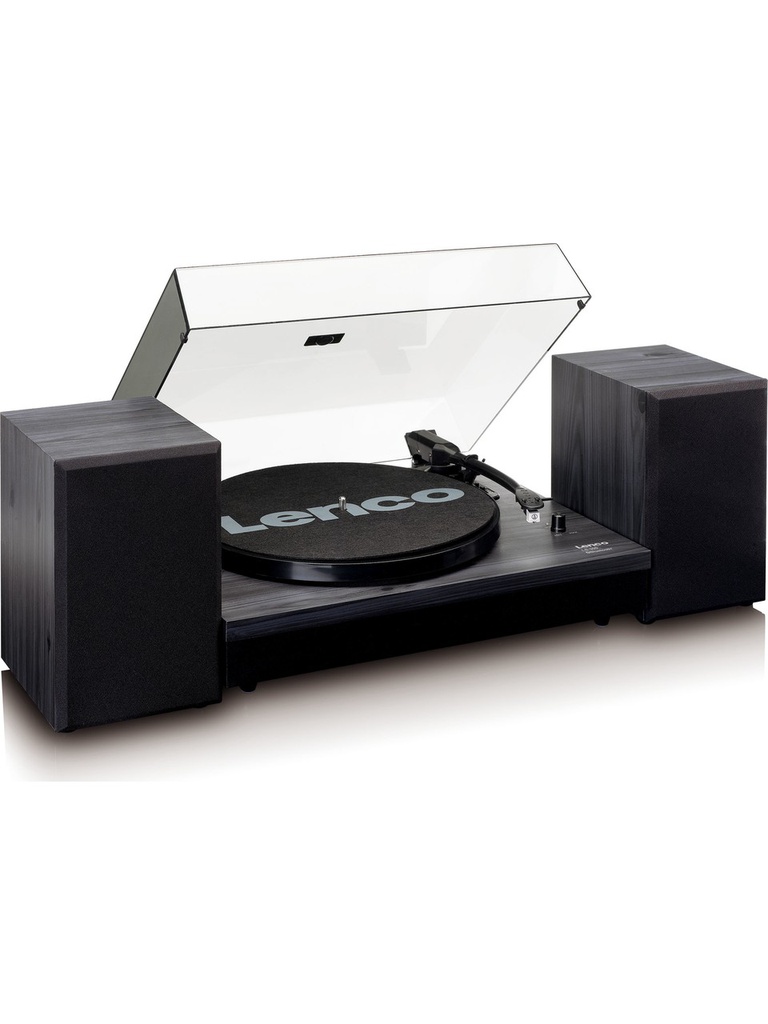 Lenco LS-300BK Ahşap Harici Hoparlörlü Bluetooth Pikap