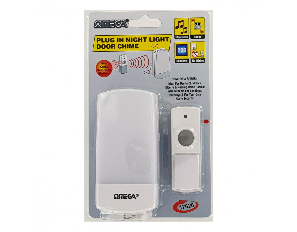 17626-PLUG IN WIRELESS DOOR CHIME WITH LIGHT 00