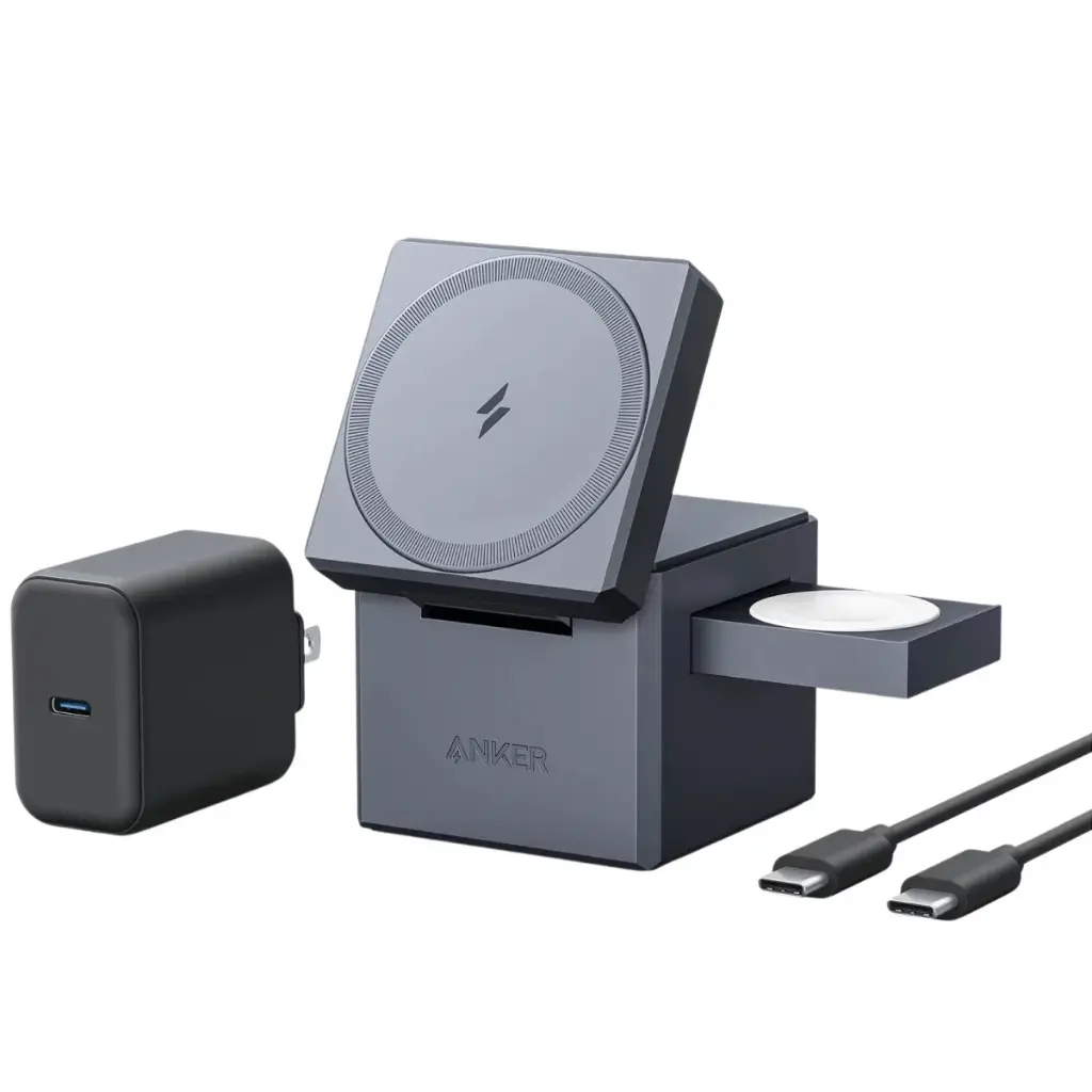 Anker MagSafe'li 3'ü 1 Arada Küp Şarj Cihazı