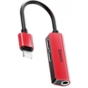 Baseus L52 Ses Adaptörü Lightning CALL52-91 kırmızı/siyah