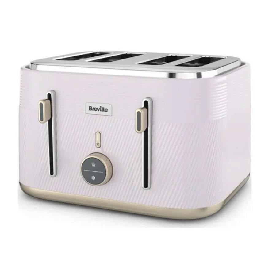 BREVILLE Obliq 4-Slice Toaster - Lilac & Gold VTT998