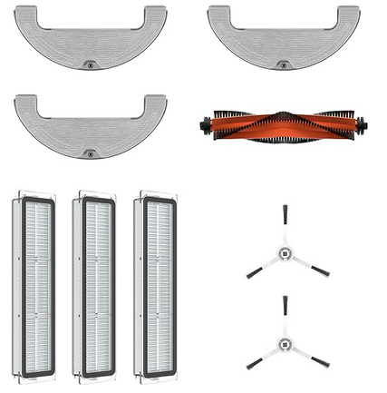 DREAME D10 Plus- 1 Main Fırça+2 Side Fırça+3 Dust Kutu Filter+3 Wash-free Mop Pad