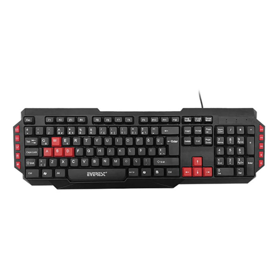 Everest KB-G7 ARMOR USB Kablolu Oyuncu Klavyesi Q Türkçe Siyah