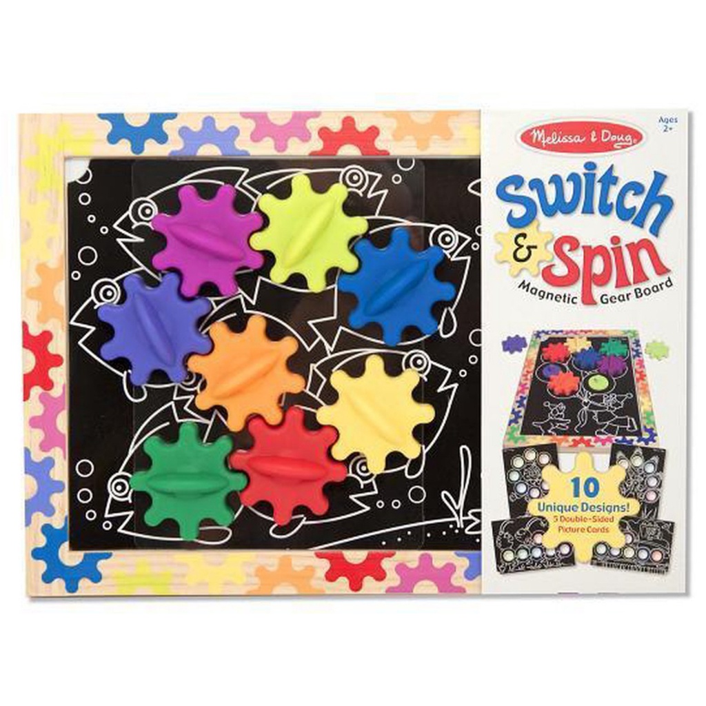 Melissa & Doug Switch & Spin Magnetic Gear Board Ages 2+