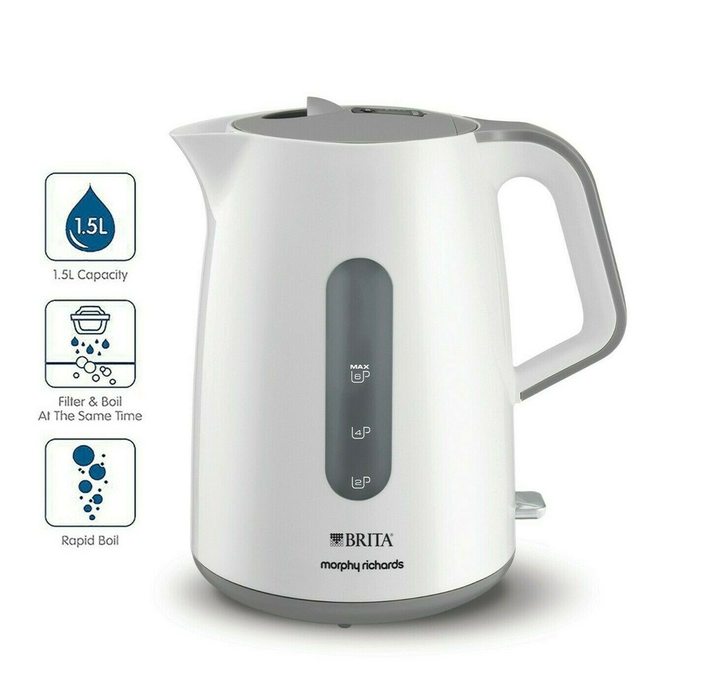 Morphy Richards 120011 Beyaz Brita Filter Çaydanlık Çaydanlık