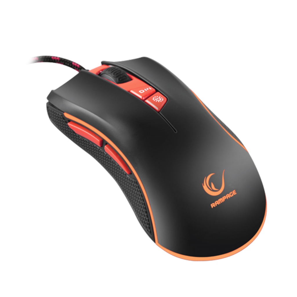 Rampage SMX-R9 PLUS USB Siyah/Kırmızı 1000-4000dpi RGB Aydınlatmalı Makro Oyun Faresi