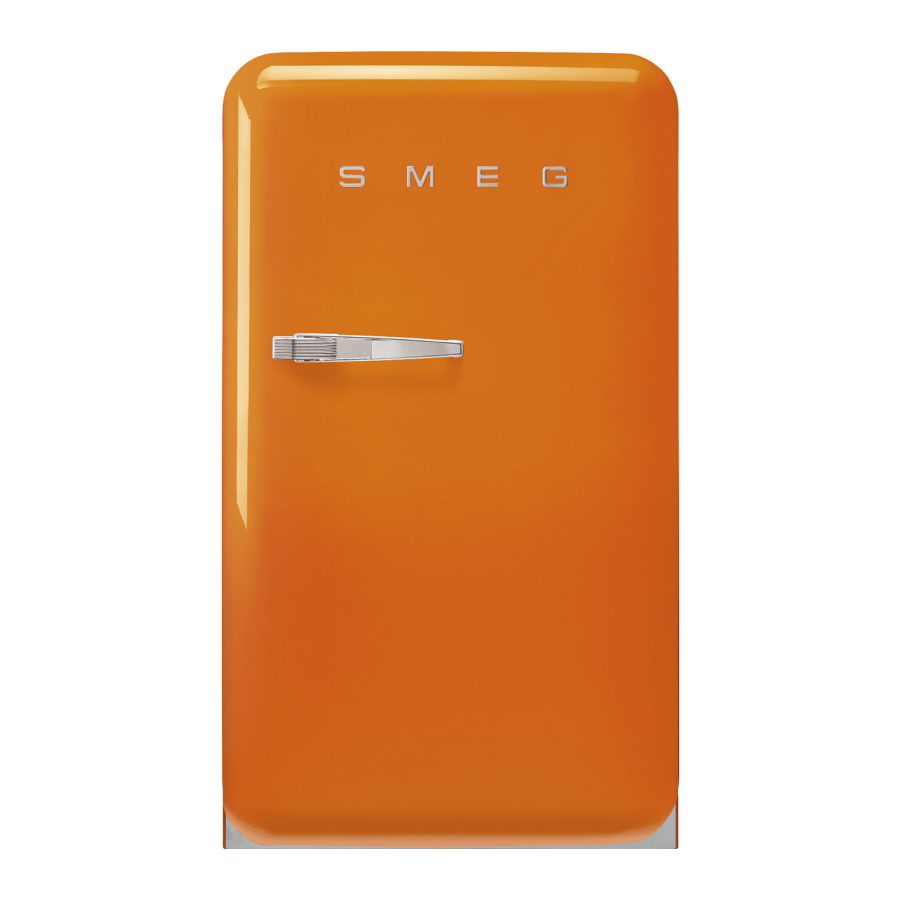 Smeg FAB10ROR5 Free Standing Orange Refrigerator One Door "50's Style Aesthetic"