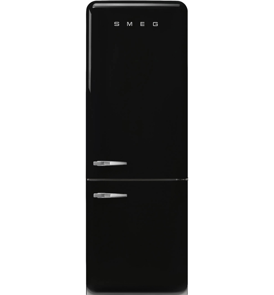 Smeg FAB38RBL5 Buzdolabı - Alttan Montajlı, Siyah, 50'ler Tarzı Estetik