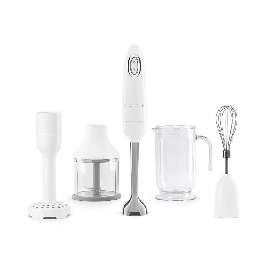 Smeg HBF22WHEU Hand Blender Set "50's Style Aesthetic" - White