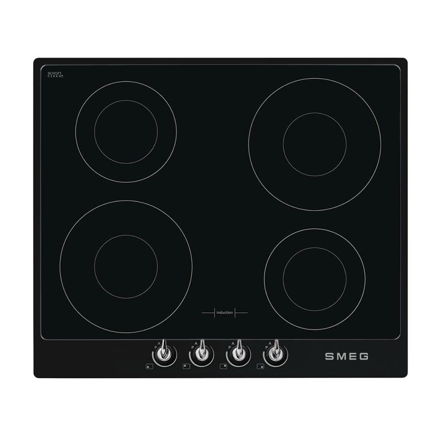 Smeg SI964NM 60cm İndüksiyonlu Siyah Ocak "Victoria Estetiği"