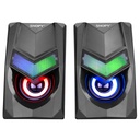 Snopy SN-X25 2.0 Multimedya RGB Işık 3W * 2 Siyah USB Hoparlör