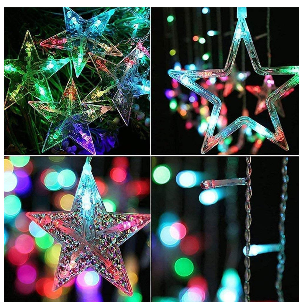 Star Curtain Pil Uzaktan Kumanda Kumanda Sıcak and Light Color