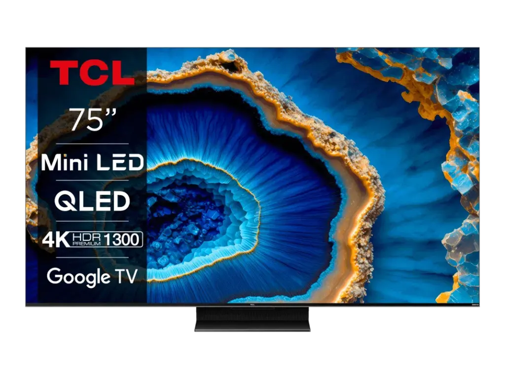 TCL 75C935 4K Ultra HD 75" 190 Screen Google Smart MiniLED TV with Satellite Receiver