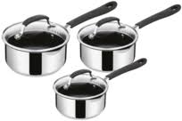Tefal Jamie Oliver Quick & Easy 3-Piece Sauce Pan Set - E303S344