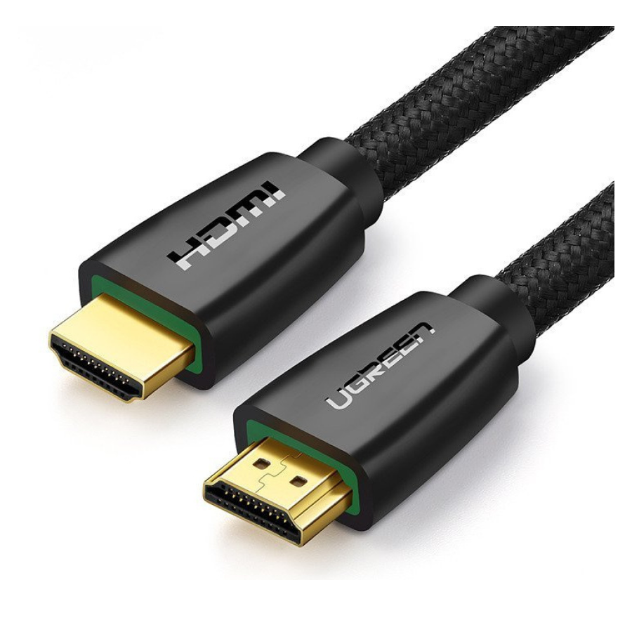 UGREEN HDMI Erkek-Erkek Naylon Örgülü Kablo 2m Siyah 4K 60Hz