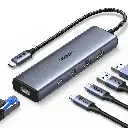 UGREEN 6-in-1 USB C HUB 3xUSB-A 3.0 + USB-C 100W PD + RJ45 + 4K HDMI Space Grey
