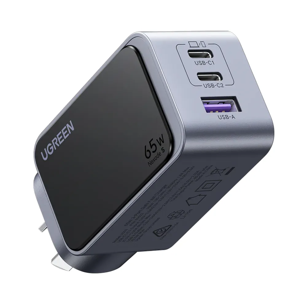 Ugreen CD296-90409 Nexode 3 Portlu PD Gan Hızlı Şarj Cihazı 65W