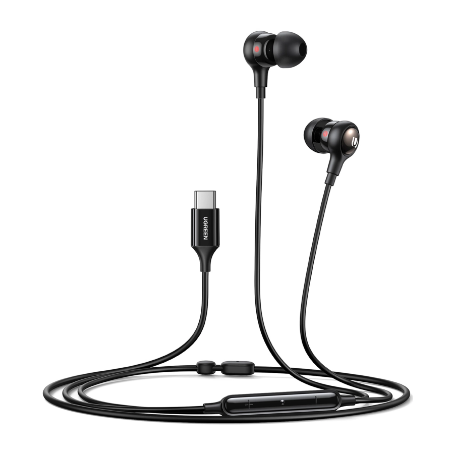 UGreen In-Earphones with Type-C Connector Black (30638)