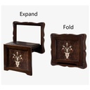 Wall-mounted shoe stool AM02 Rubber wood+ second layer of cowhide