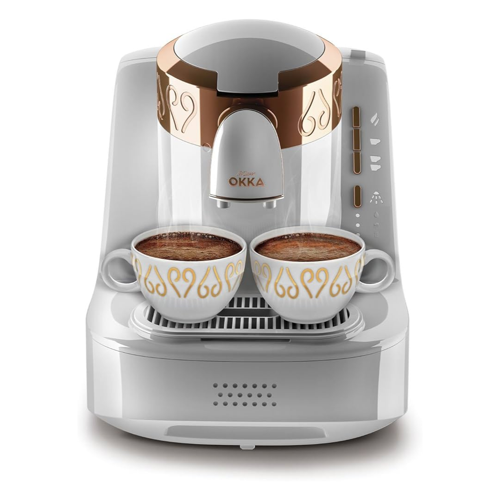 Arzum Okka OK001 Automatic Turkish Coffee Machine, White / Gold
