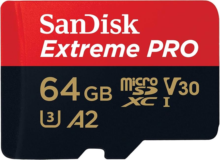 Sandisk SDSQXCU-064G 200Mb/90Mb Extreme Pro 64GB Micro SD Memory Card with adapter